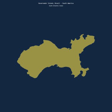 Brezilya 'ya ait Güney Atlantik Okyanusu' ndaki Hükümet Adası 'nın şekli