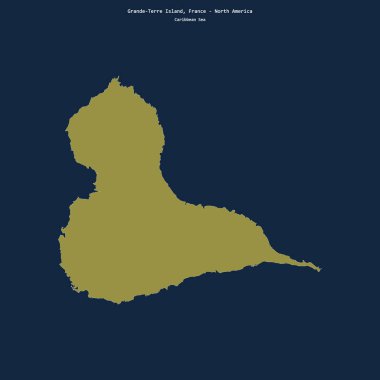 Karayip Denizi 'ndeki Büyük Terre Adası' nın şekli, Fransa 'ya ait.