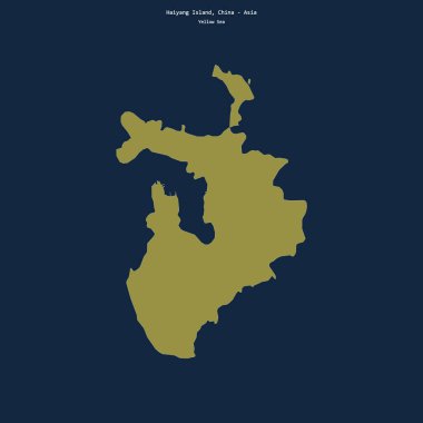 Sarı Deniz 'deki Haiyang Adası' nın şekli, Çin 'e ait.