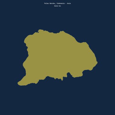 Banda Denizi 'ndeki Pulau Haruku şekli, Endonezya' ya ait.