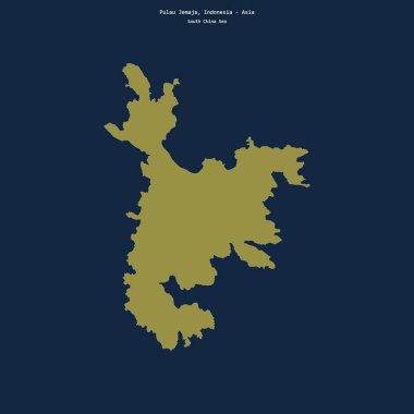 Güney Çin Denizi 'ndeki Pulau Jemaja şekli, Endonezya' ya ait.