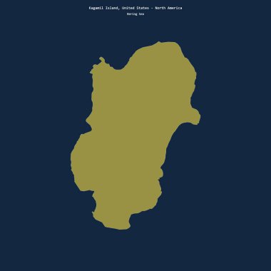 Bering Denizi 'ndeki Kagamil Adası' nın şekli, Birleşik Devletler 'e ait.