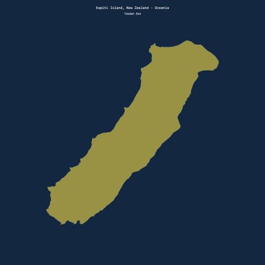 Tazman Denizi 'ndeki Kapiti Adası' nın şekli Yeni Zelanda 'ya ait.
