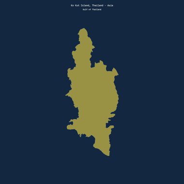 Tayland Körfezi 'ndeki Ko Kut Adası' nın şekli, Tayland 'a ait.