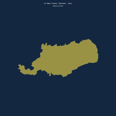 Tayland 'a ait Malacca Boğazı' ndaki Ko Rawi Adası 'nın şekli.