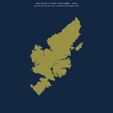 Kuzey Atlantik Okyanusu 'ndaki Lewis ve Harris Adası' nın şekli Birleşik Krallık 'a ait.