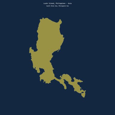 Shape of Luzon Island in the Philippine Sea, belonging to Philippines clipart