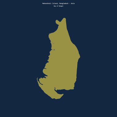 Bengal Körfezi 'ndeki Maheskhali Adası' nın şekli, Bangladeş 'e ait.