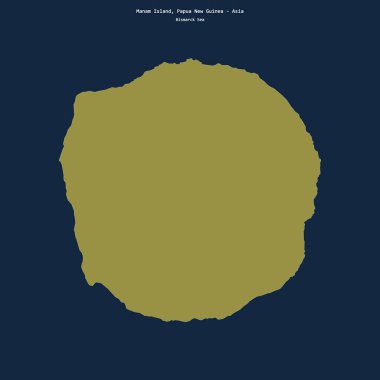 Bismarck Denizi 'ndeki Manam Adası' nın şekli, Papua Yeni Gine 'ye ait.