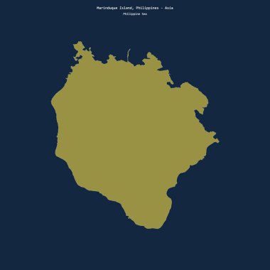 Filipin Denizi 'ndeki Marinduque Adası' nın şekli, Filipinlere ait.