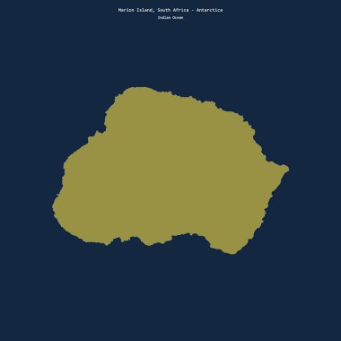Hint Okyanusu 'ndaki Marion Adası' nın şekli Güney Afrika 'ya ait.