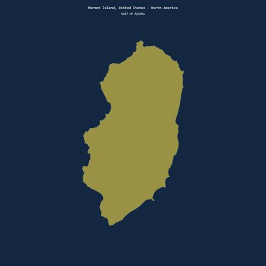 Alaska Körfezi 'ndeki Marmot Adası' nın şekli, Amerika Birleşik Devletleri 'ne ait.