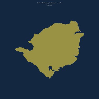 Java Denizi 'ndeki Pulau Mendanau' nun şekli, Endonezya 'ya ait.