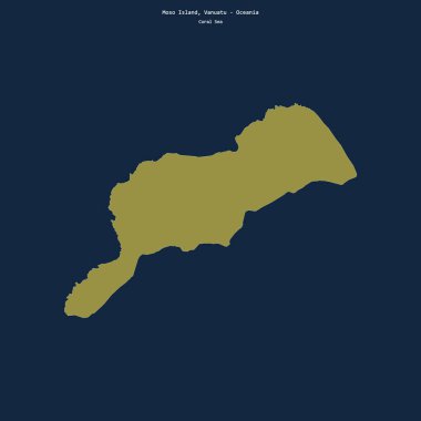 Mercan Denizi 'ndeki Moso Adası' nın şekli, Vanuatu 'ya ait.