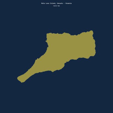 Vanuatu 'ya ait Mercan Denizi' ndeki Mota Lava Adası şekli.