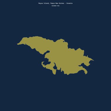 Süleyman Denizi 'ndeki Muyua Adası' nın şekli, Papua Yeni Gine 'ye ait.
