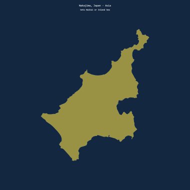 Japonya 'ya ait Seto Naikai veya İç Denizi' ndeki Nakajima 'nın şekli