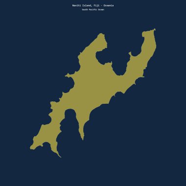 Güney Pasifik Okyanusu 'ndaki Naviti Adası' nın şekli, Fiji 'ye ait.