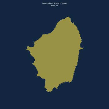 Yunanistan 'a ait Ege Denizi' ndeki Naxos Adası 'nın şekli