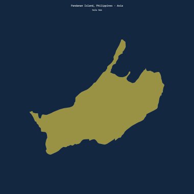 Filipinlere ait Sulu Denizi 'ndeki Pandanan Adası' nın şekli.
