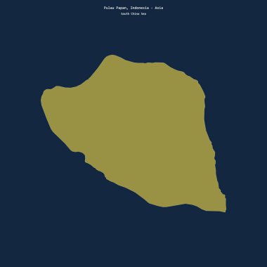 Endonezya 'ya ait Güney Çin Denizi' ndeki Pulau Papan 'ın şekli