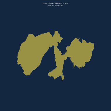 Banda Denizi 'ndeki Pulau Peleng şekli, Endonezya' ya ait.