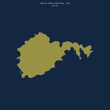 Japon Denizi 'ndeki Pogil-to Adası' nın şekli, Güney Kore 'ye ait.
