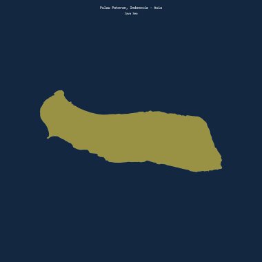 Shape of Pulau Poteran in the Java Sea, belonging to Indonesia clipart