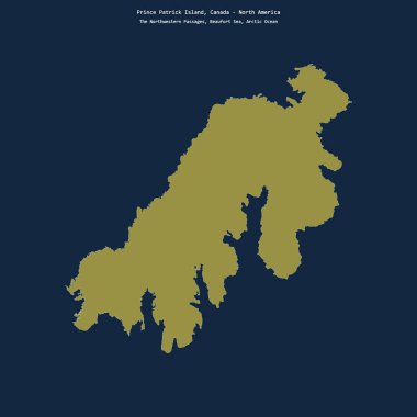 Beaufort Denizi 'ndeki Prens Patrick Adası' nın şekli, Kanada 'ya ait.