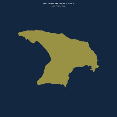Güney Pasifik Okyanusu 'ndaki Raoul Adası' nın şekli Yeni Zelanda 'ya ait.