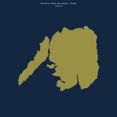 Tasman Denizi 'ndeki Çözünürlük Adası' nın şekli Yeni Zelanda 'ya ait.