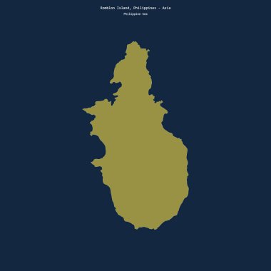 Filipin Denizi 'ndeki Romblon Adası' nın şekli, Filipinlere ait.