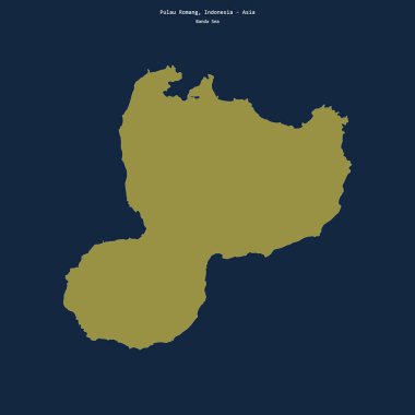 Endonezya 'ya ait Banda Denizi' ndeki Pulau Romang 'ın şekli