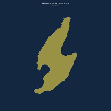 Japonya Denizi 'ndeki Sadogashima Adası' nın şekli, Japonya 'ya ait.