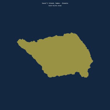 Güney Pasifik Okyanusu 'ndaki Savaii Adası' nın şekli Samoa 'ya ait.
