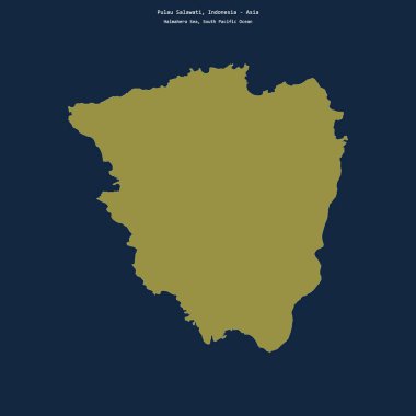 Halmahera Denizi 'ndeki Pulau Salawati şekli, Endonezya' ya ait.