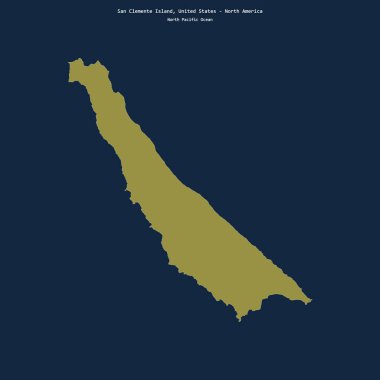 Kuzey Pasifik Okyanusu 'ndaki San Clemente Adası' nın şekli Amerika Birleşik Devletleri 'ne ait.