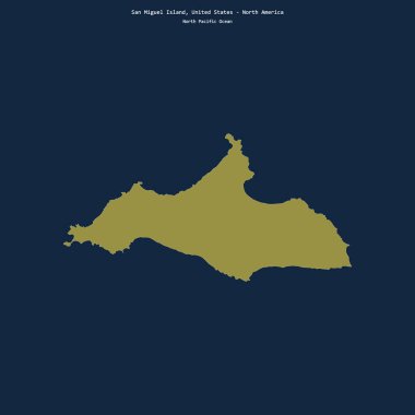Kuzey Pasifik Okyanusu 'ndaki San Miguel Adası' nın şekli Amerika Birleşik Devletleri 'ne ait.