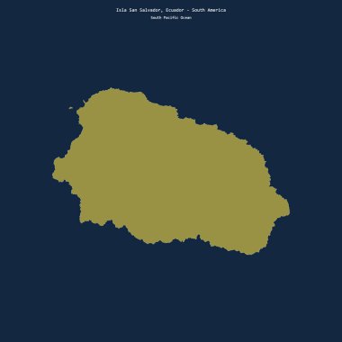 Güney Pasifik Okyanusu 'ndaki San Salvador Adası' nın şekli Ekvador 'a ait.