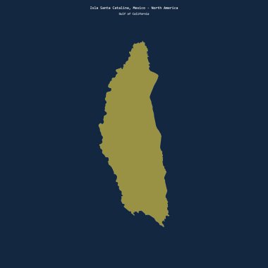 Kaliforniya Körfezi 'ndeki Santa Catalina Adası' nın şekli, Meksika 'ya ait.