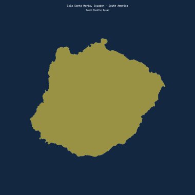 Güney Pasifik Okyanusu 'ndaki Santa Maria Adası' nın şekli Ekvador 'a ait.