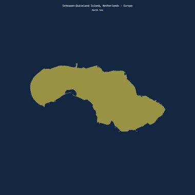 Kuzey Denizi 'ndeki Schouwen-Duithe Adası' nın şekli, Hollanda 'ya ait.