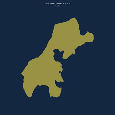 Endonezya 'ya ait Savu Denizi' ndeki Pulau Semau 'nun şekli