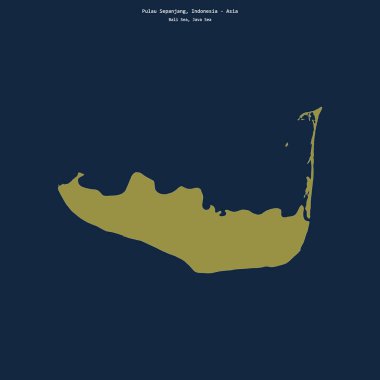 Endonezya 'ya ait Bali Denizi' ndeki Pulau Sepanjang 'ın şekli