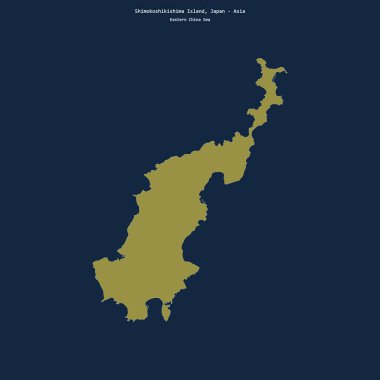 Doğu Çin Denizi 'ndeki Shimokoshikishima Adası' nın şekli, Japonya 'ya ait.