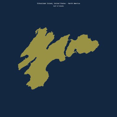 Amerika Birleşik Devletleri 'ne ait Alaska Körfezi' ndeki Sitkalidak Adası 'nın şekli