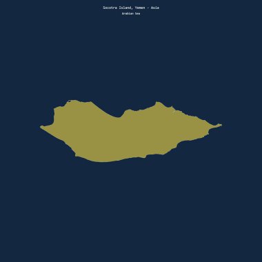 Arap Denizi 'nde Yemen' e ait Socotra Adası 'nın şekli.