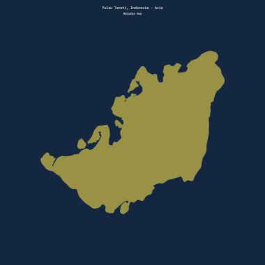 Molukka Denizi 'ndeki Pulau Taneti' nin şekli, Endonezya 'ya ait.