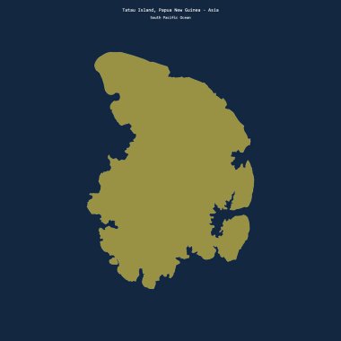 Güney Pasifik Okyanusu 'ndaki Tatau Adası' nın şekli, Papua Yeni Gine 'ye ait.