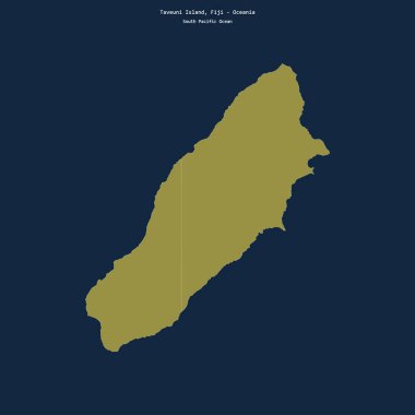Güney Pasifik Okyanusu 'ndaki Taveuni Adası' nın şekli, Fiji 'ye ait.